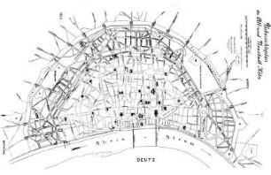 Uebersichtsplan der Alt- und Neustadt Köln