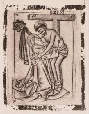 Christus neigt sich vom Kreuz zum Heiligen Bernhard