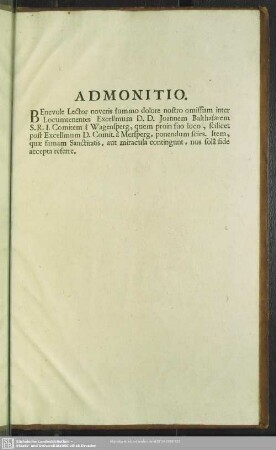 Admonitio
