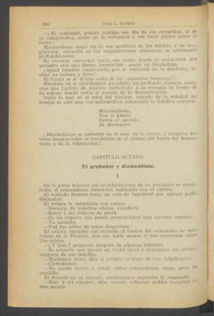 Capítulo octavo. - El grabador y diamantista.