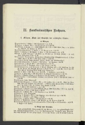 II. Kaufmännisches Rechnen