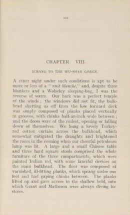 Chapter VIII. Ichang to the Wu-shan gorge
