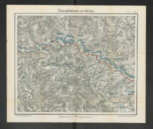 Übersichtskarte von Verdun.