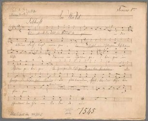 Im Wald, op. 44/1, Singstimmen (4), Horn (2) - BSB Mus.Schott.Ha 7736-2