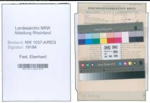 Entnazifizierung Eberhard Fest , geb. 00.00.0000 (Bahninspektor)