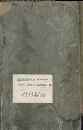 Belege zum Hypothekenbuch des Hochgerichts Schwelm Bd. 50