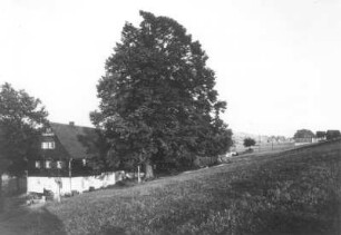 Schellerhau (Altenberg-Schellerhau). Ortsteilansicht mit Café und Fremdenheim "Lindenhof"