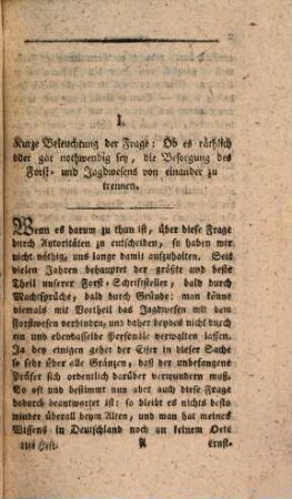 Der Förster, oder neue Beyträge zum Forstwesen. 1,3. 1799