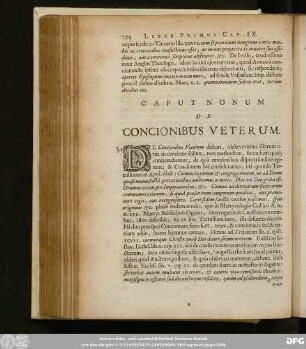 Caput Nonum De Concionibus Veterum.
