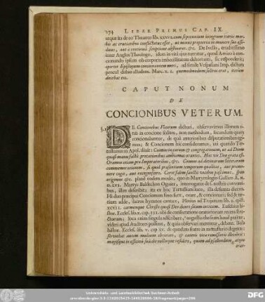 Caput Nonum De Concionibus Veterum.
