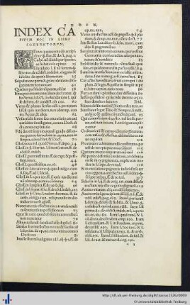 Index Capitum Hoc In Libro Contentorum.
