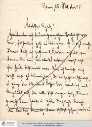 Brief vom 25.10.1905