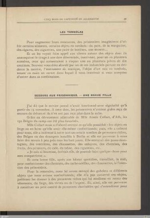 Secours aux prisonniers. - Une brave fille