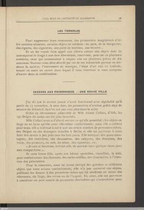 Secours aux prisonniers. - Une brave fille