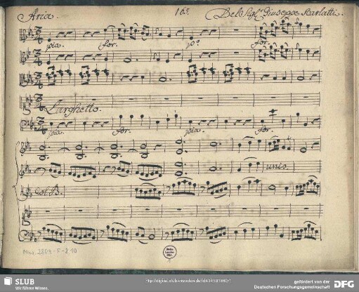 Adriano in Siria. Excerpts - Mus.2804-F-2,10 : S, strings, b