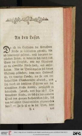 An den Leser