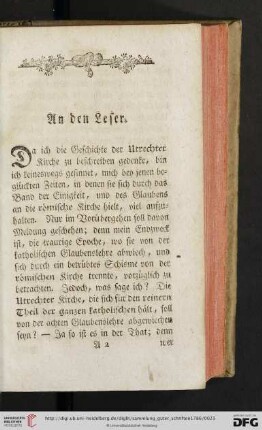 An den Leser
