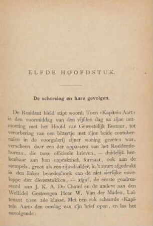 Elfde hoofdstuk. De schorsing en hare gevolgen