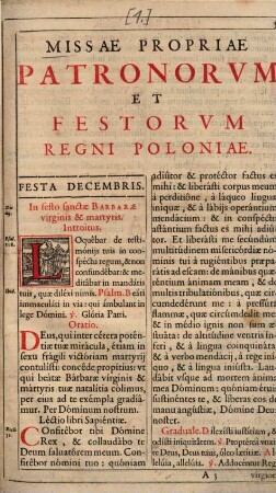 Missae propriae patronorum et festorum Regni Poloniae