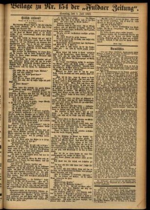 Zweite Ausgabe vom Sonntag, den 09. Juli 1893.