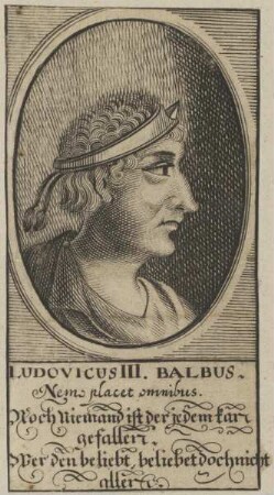 Bildnis von Ludovicus III. Balbus, König des Westfränkischen Reiches