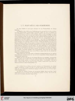 J. F. Raffaëlli als Radierer