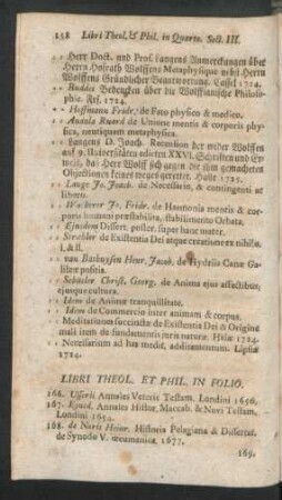 Libri Theol. Et Phil. In Folio