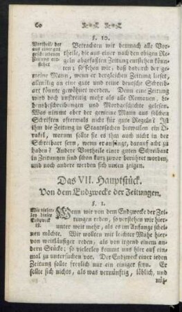 Das VII. Hauptstück