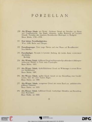 Porzellan (Nr. 270-368)