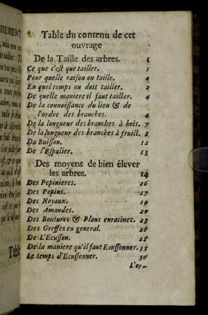 Table du contenu de cet ouvrage.
