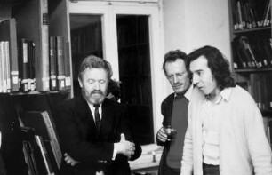 Hermann Bauer, Konrad Hoffmann und Reinhard Steiner im Kunsthistorischen Institut der Ludwig-Maximilians-Universität München