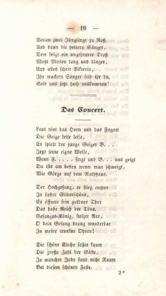 Das Concert.