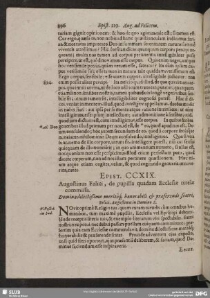Epist. CCXIX. Augustinus Felici, de pupilla quadam Ecclesiae tutulae commissa