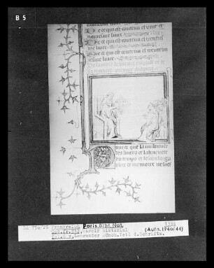 Miroir historial, fol. 6v, Lehrender Mönch
