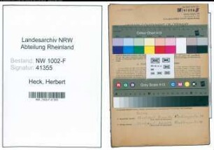 Entnazifizierung Herbert Heck, geb. 03.04.1910 (Sparkassenangest.)