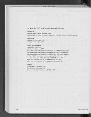 Im November 1991 veröffentlichte Statistische Berichte