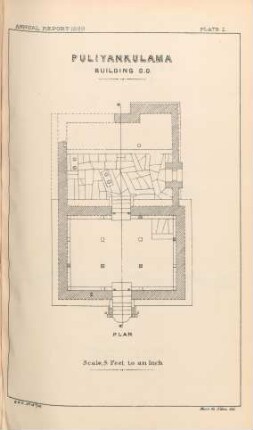 Plate I. Puliyankulama. Building O.O. Plan