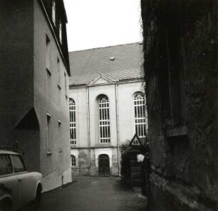 Treuen. Stadtkirche St. Bartholomäus (1808-1809). Teilansicht von Süden