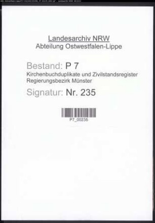 Zivilstandsregister der Mairie Ahaus (Todesfälle 1812). (Gemeinde: Ahaus, Kreis Ahaus)