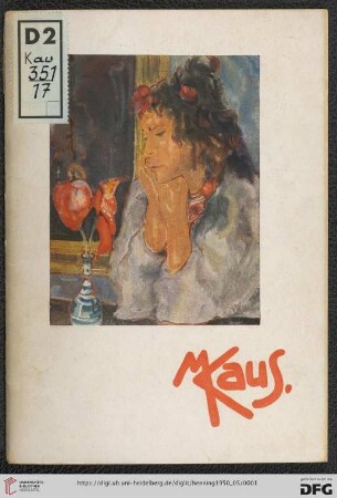 Ausstellung zeitgenössischer Kunst: Malerei, Graphik, Plastik: Max Kaus, Berlin : Mai 1950