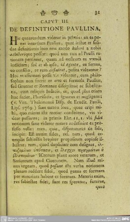 Caput III. De Definitione Paullina