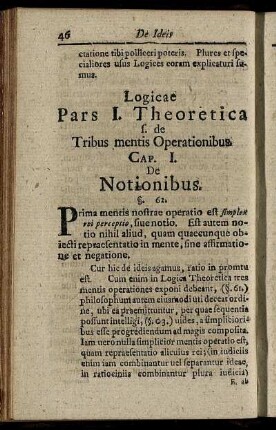 Cap. I. De Notionibus.