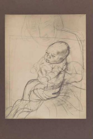 Reproduktion einer Zeichnung von Otto Dix - Mutter mit Baby