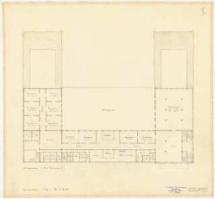 UFA (Universum Film AG), Potsdam-Babelsberg Kantine: Grundriss Obergeschoss 1:200