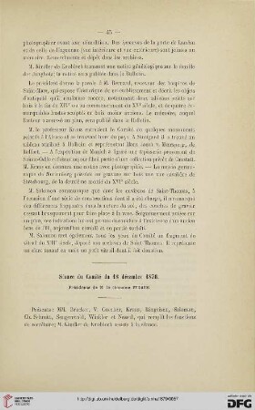 Séance du Comité du 18 décembre 1876