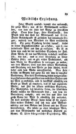 Weibliche Erziehung
