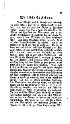 Weibliche Erziehung