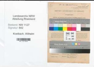 Entnazifizierung Wilhelm Koelbach , geb. 15.08.1912 (Zahnarzt)