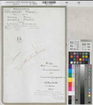 Opherdicke (Holzwickede), Zusammenlegung Opherdicke, Brouillonkarte 1 Dellwig Flur 15