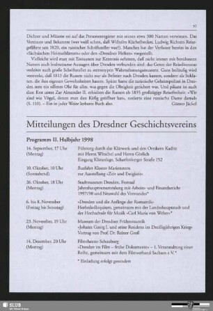 Mitteilungen des Dresdner Geschichtsvereins